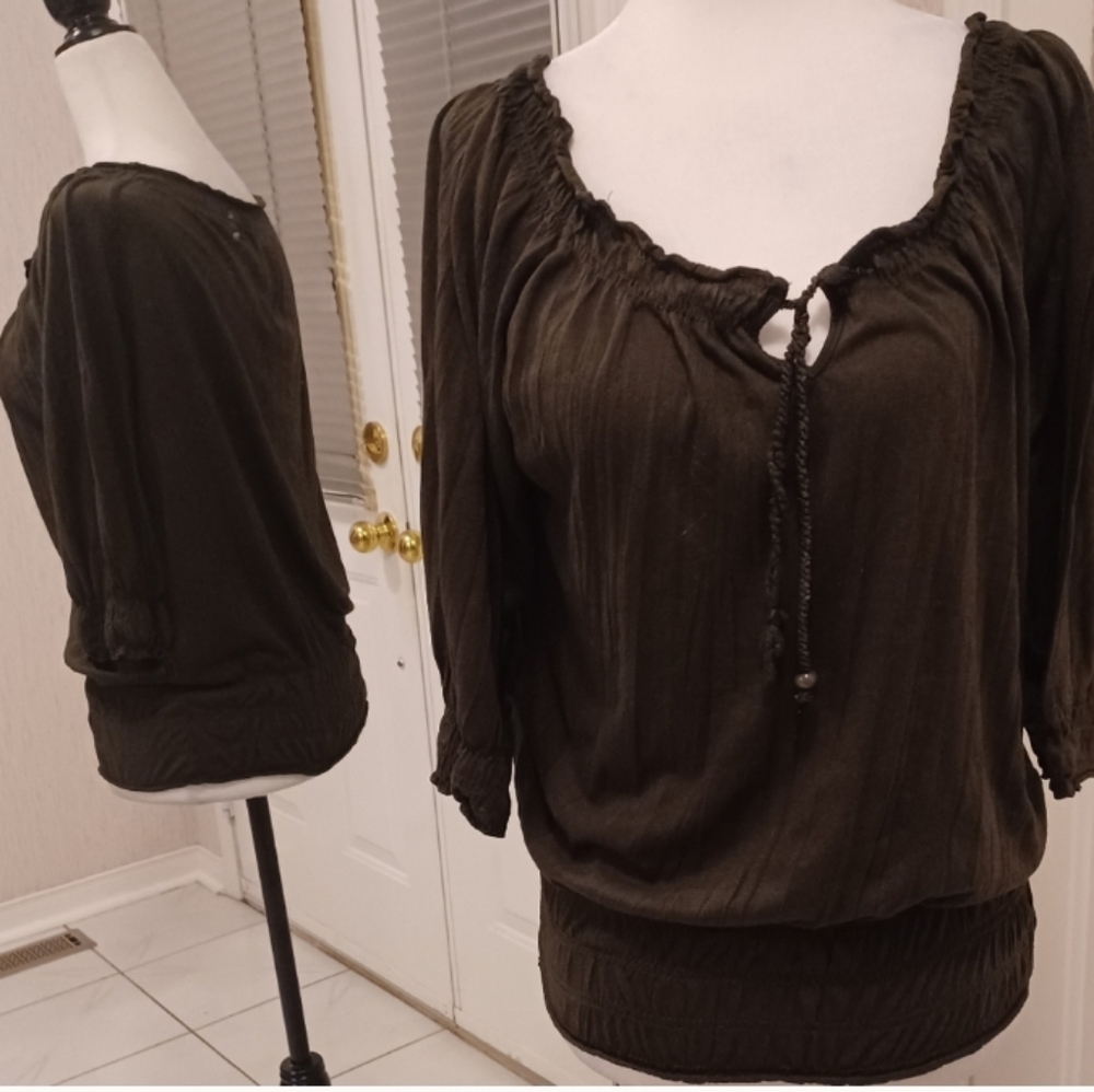$4 Add-on Dark Green Top - Size Small